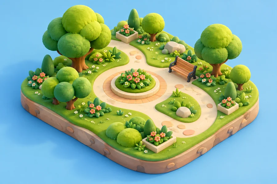Pocket Park illustrative concept artwork